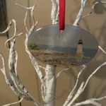 Glass Winter Island Ornament