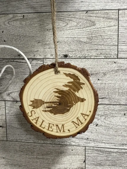 Natural Wood Round Ornament