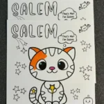 Salem the Cat Coloring Sticker