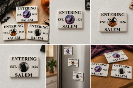 Entering Salem Ceramic Magnet – UV Printed Fridge Magnet